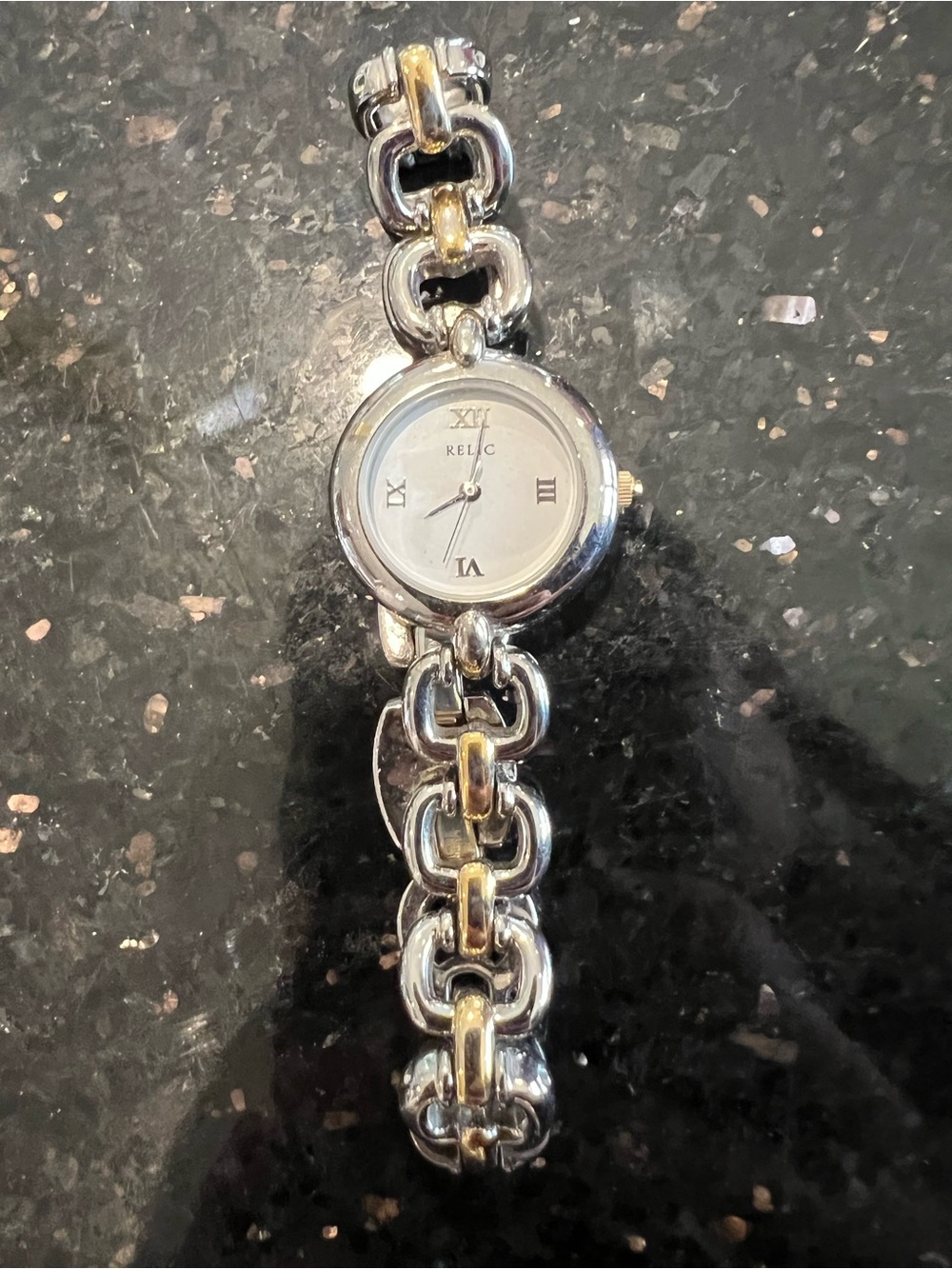 Relic Two-Tone Link Watch — Silver and Gold Bracelet